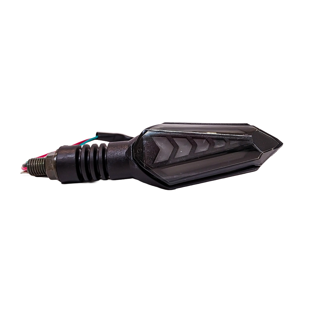 OFF ROAD FARO DE LED UNIVERSAL - LUZ DE GIRO GIRO PARA MOTO CON LUZ LED RUNNING AMBAR Y LUZ DE GIRO AMBAR 12V  - JUEGO DE 2 UNIDADES MEDIDAS 135*40*35 (mm) - 2