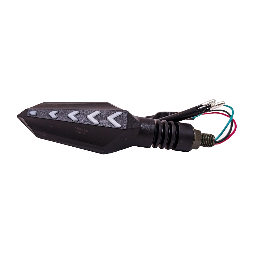 OFF ROAD FARO DE LED UNIVERSAL - LUZ DE GIRO GIRO PARA MOTO CON LUZ LED RUNNING AMBAR Y LUZ DE GIRO AMBAR 12V  - JUEGO DE 2 UNIDADES MEDIDAS 135*40*35 (mm) - 3