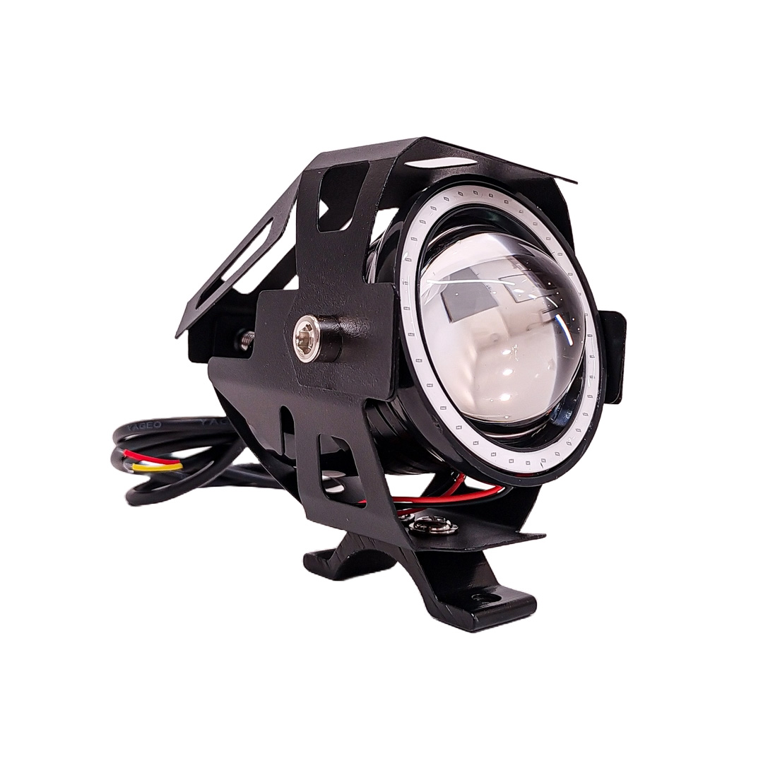 OFF ROAD FARO DE LED UNIVERSAL LUZ LED ALTA Y BAJA BLANCA CON FUNCION FLASH Y OJO DE ANGEL AZUL 9V-36V 1 LED - 18 WATTS  MEDIDAS 61*30*120 (mm) - 2