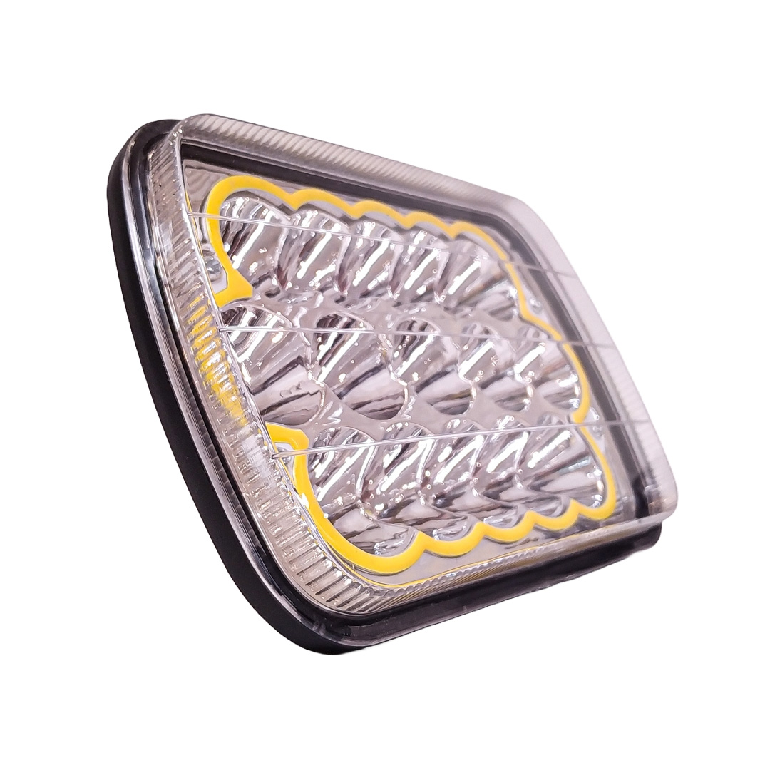OFF ROAD FARO DE LED UNIVERSAL LUZ LED BLANCA CON FUNCION ALTA Y BAJA Y OJO DE ANGEL BLANCO 9V-36V 15 LED - 60 WATTS  MEDIDAS 7" - 2