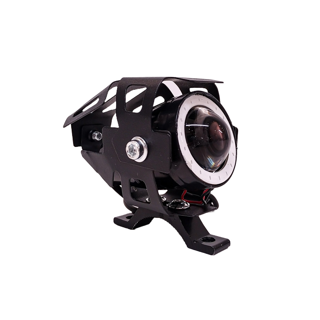 OFF ROAD FARO DE LED UNIVERSAL LUZ LED ALTA Y BAJA BLANCA CON FUNCION FLASH Y OJO DE ANGEL AZUL 9V-36V 1 LED - 18 WATTS MEDIDAS 87*51*63 (mm)