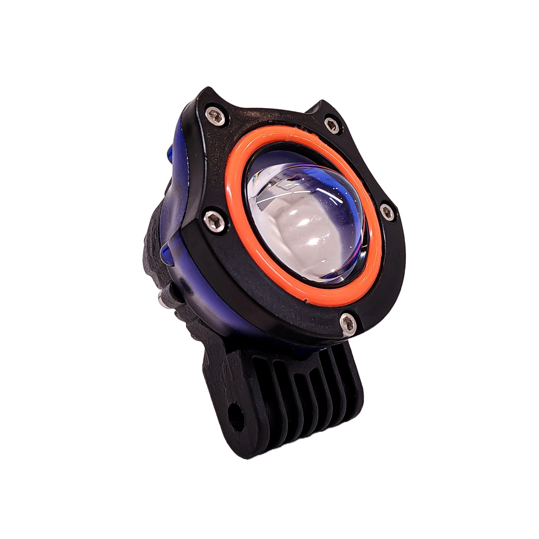 OFF ROAD FARO DE LED UNIVERSAL LUZ LED BLANCA ESTABLE CON FUNCION FLASH Y OJO DE ANGEL ROJO 9V-36V 1 LED - 40 WATTS MEDIDAS 58*60*100 (mm)