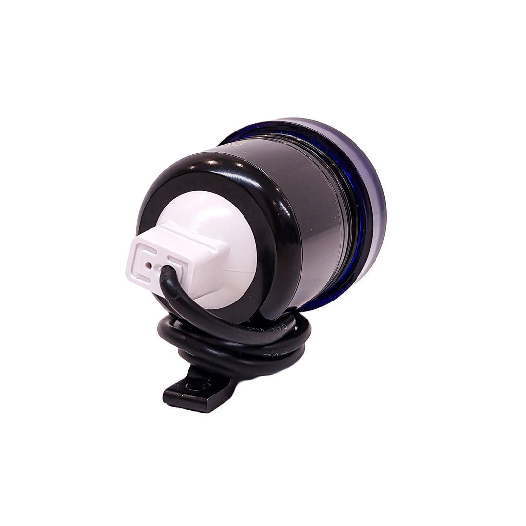 OFF ROAD FARO DE LED UNIVERSAL LUZ LED BLANCA ESTABLE CON FUNCION FLASH Y ARO AZUL 9V-36V 1 LED - 20 WATTS  MEDIDAS 110*65 (mm) - 3
