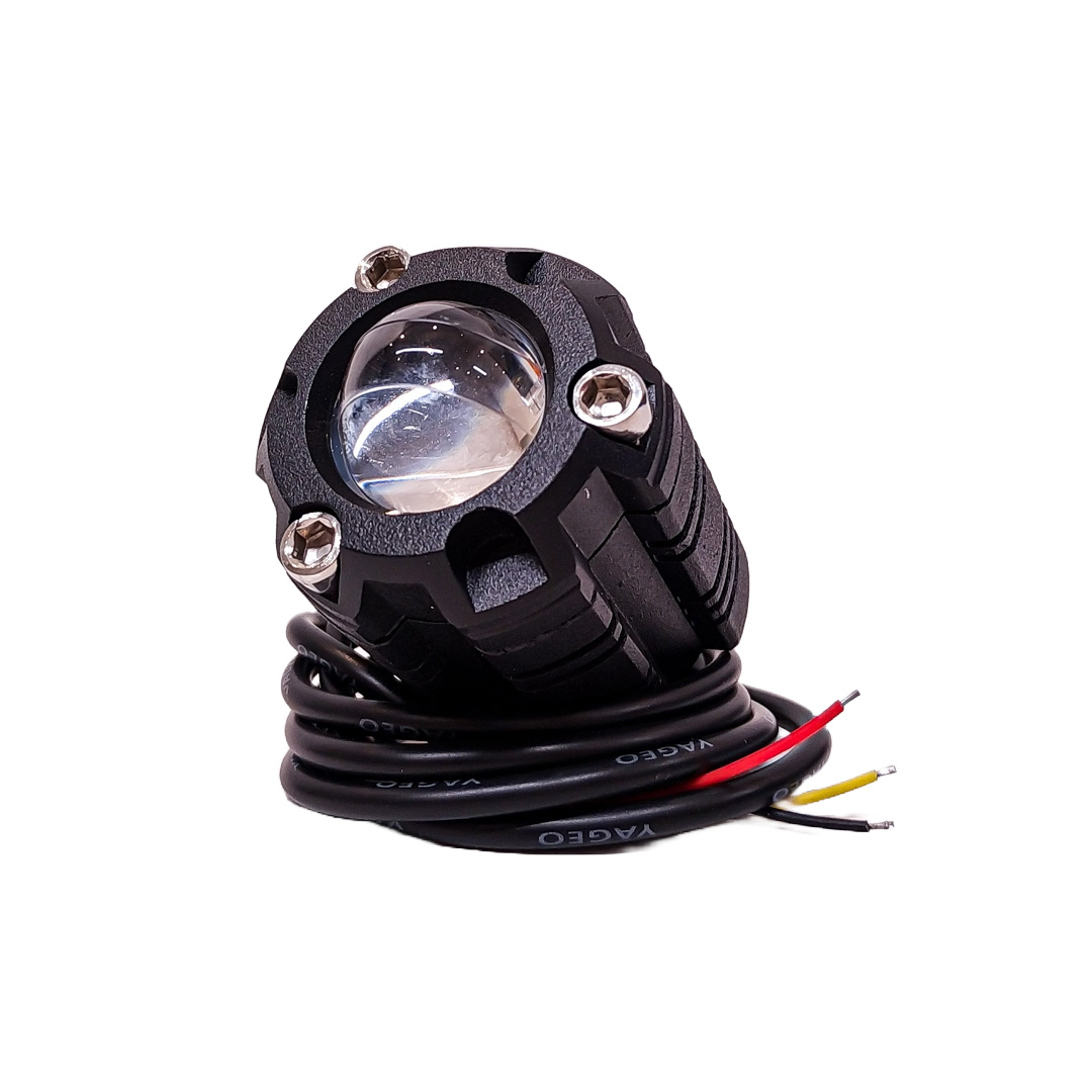 OFF ROAD FARO DE LED UNIVERSAL LUZ LED BLANCA Y AMBAR ESTABLE CON CAMBIO DE LUZ Y FUNCION FLASH 9V-36V 1 LED - 18 WATTS - JUEGO DE 2 UNIDADES MEDIDAS 64.5 * 66 * 48 (mm) - 2