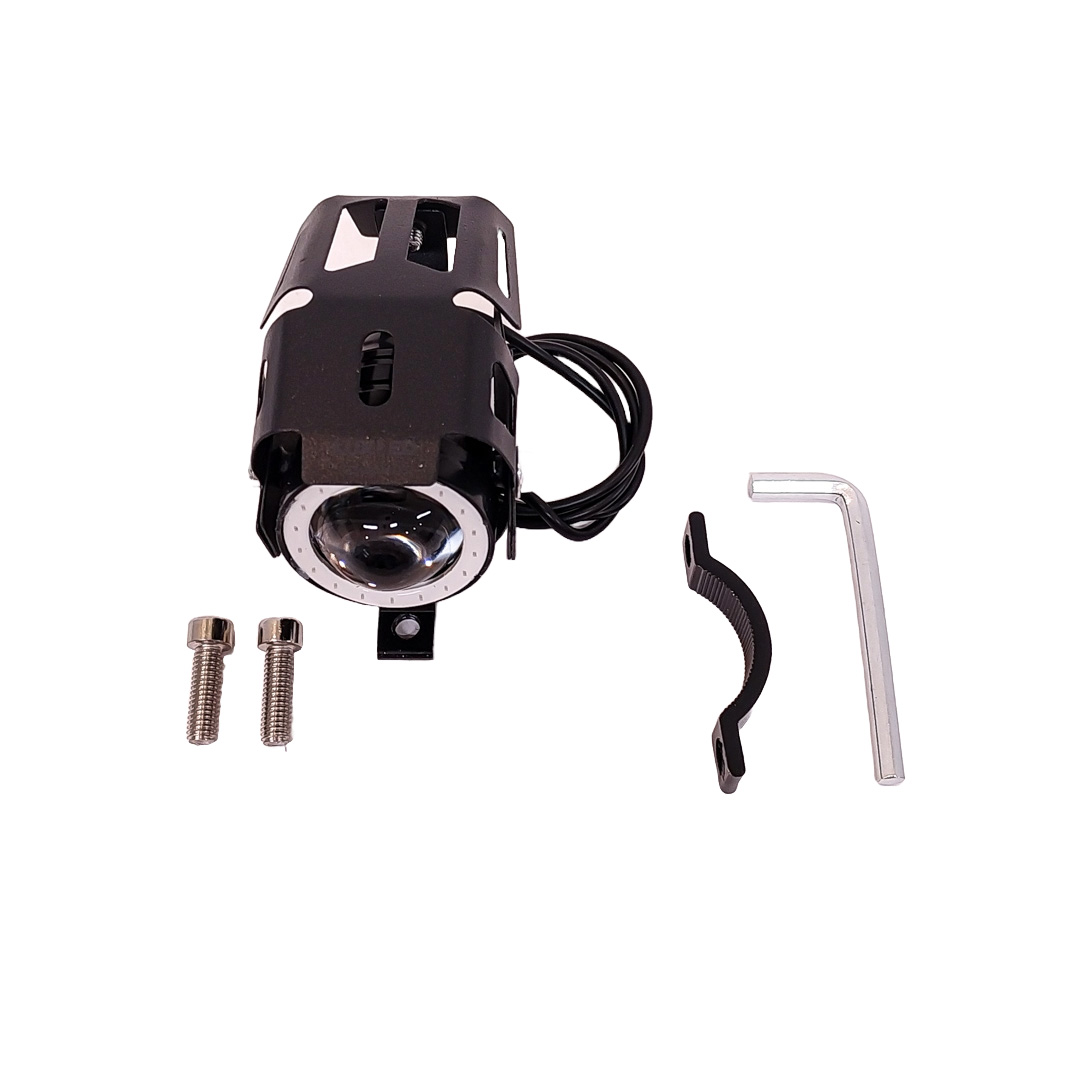 OFF ROAD FARO DE LED UNIVERSAL LUZ LED ALTA Y BAJA BLANCA CON FUNCION FLASH Y OJO DE ANGEL AZUL 9V-36V 1 LED - 18 WATTS  MEDIDAS 87*51*63 (mm) - 2