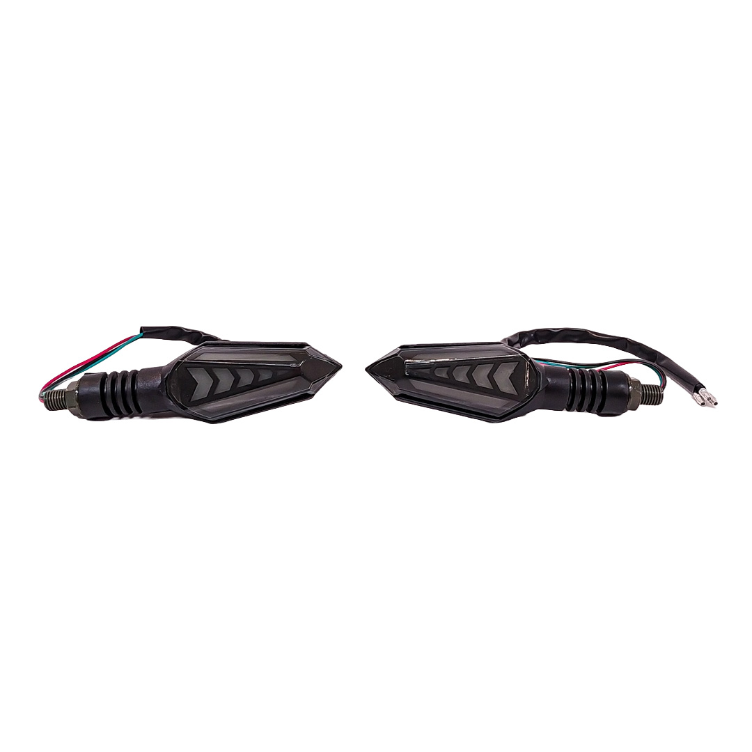 OFF ROAD FARO DE LED UNIVERSAL - LUZ DE GIRO GIRO PARA MOTO CON LUZ LED RUNNING AMBAR Y LUZ DE GIRO AMBAR 12V  - JUEGO DE 2 UNIDADES MEDIDAS 135*40*35 (mm) - 4