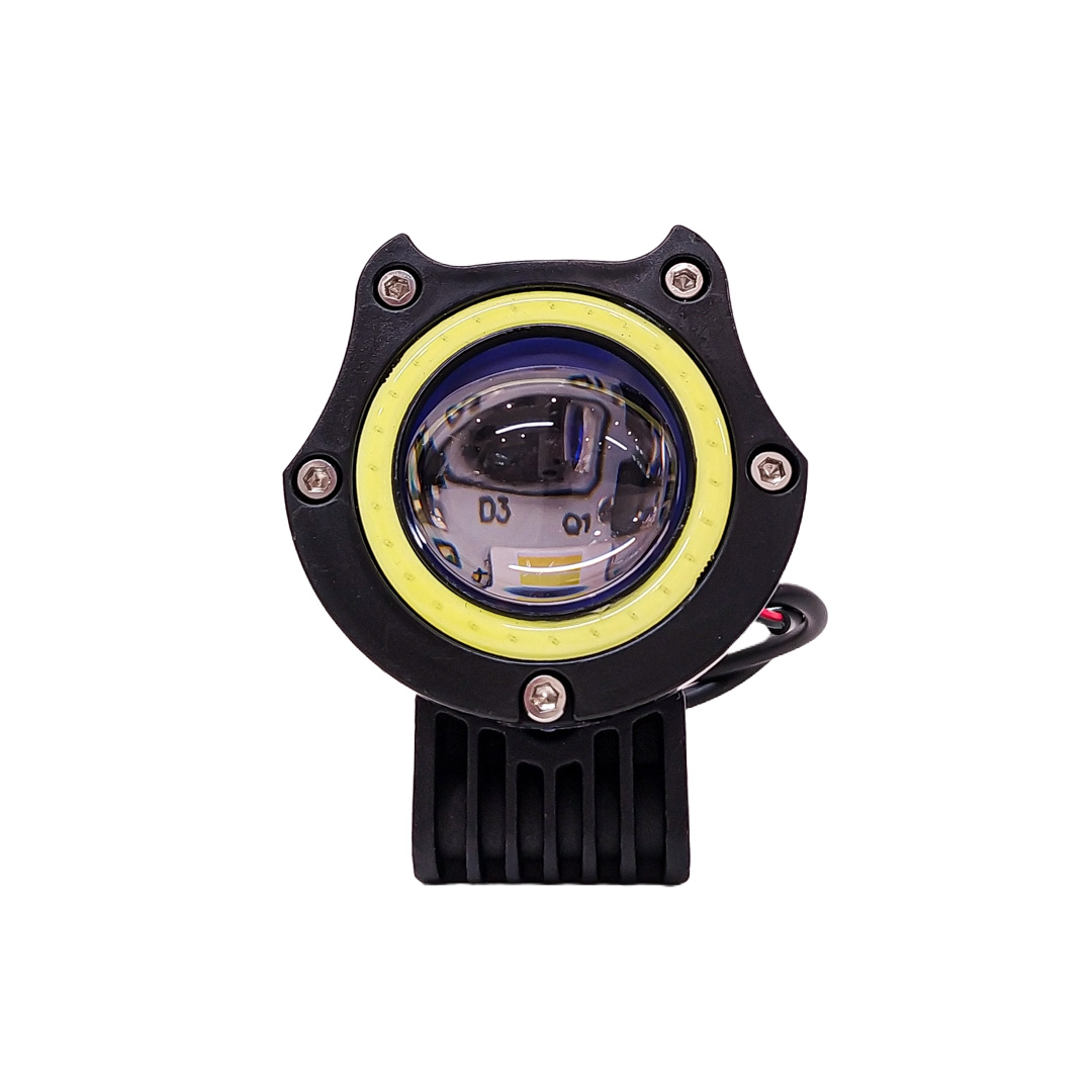 OFF ROAD FARO DE LED UNIVERSAL LUZ LED BLANCA ESTABLE CON FUNCION FLASH Y OJO DE ANGEL BLANCO 9V-36V 1 LED - 40 WATTS  MEDIDAS 58*60*100 (mm)