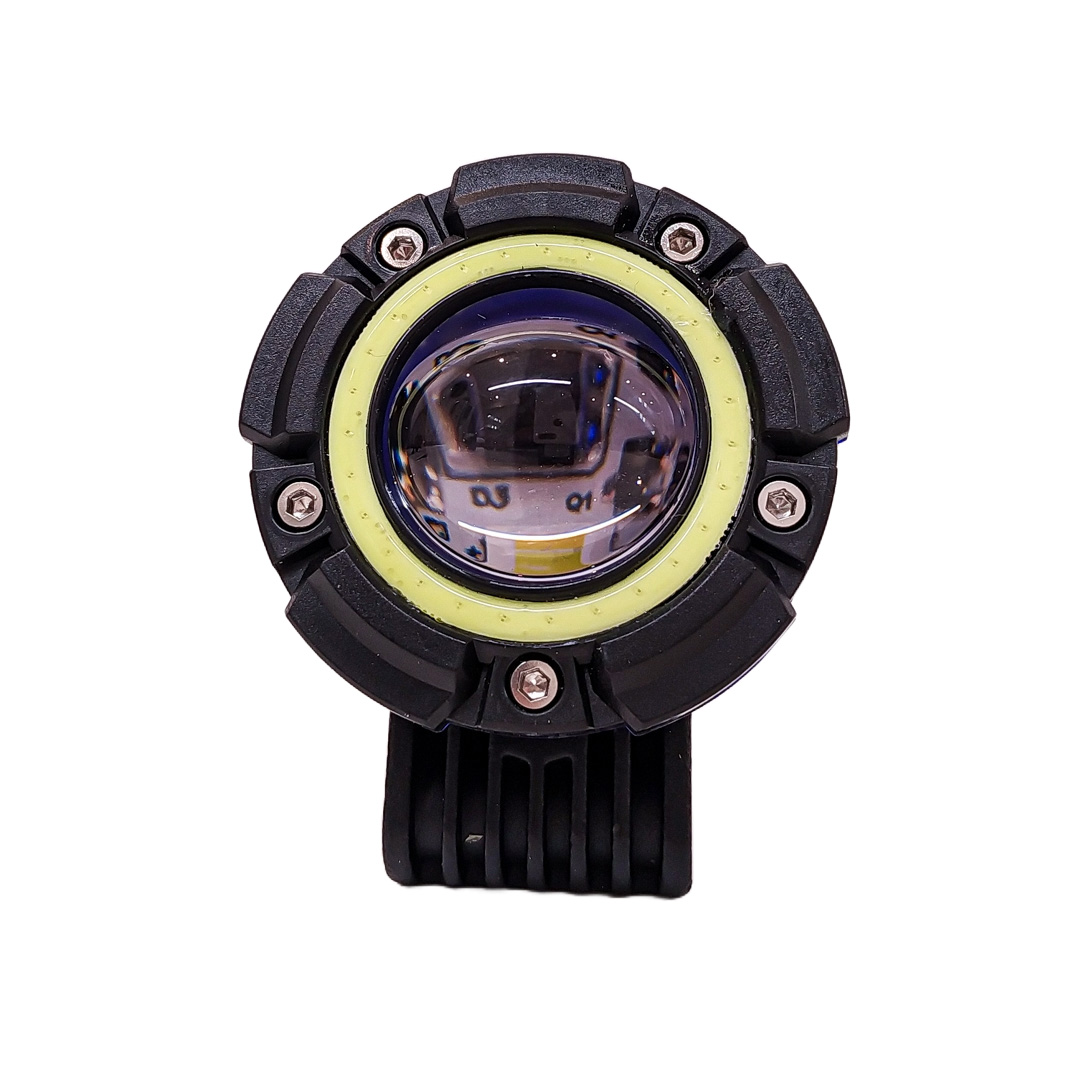 OFF ROAD FARO DE LED UNIVERSAL LUZ LED BLANCA ESTABLE CON FUNCION FLASH Y OJO DE ANGEL BLANCO 9V-36V 1 LED - 40 WATTS MEDIDAS 60*75*(mm)
