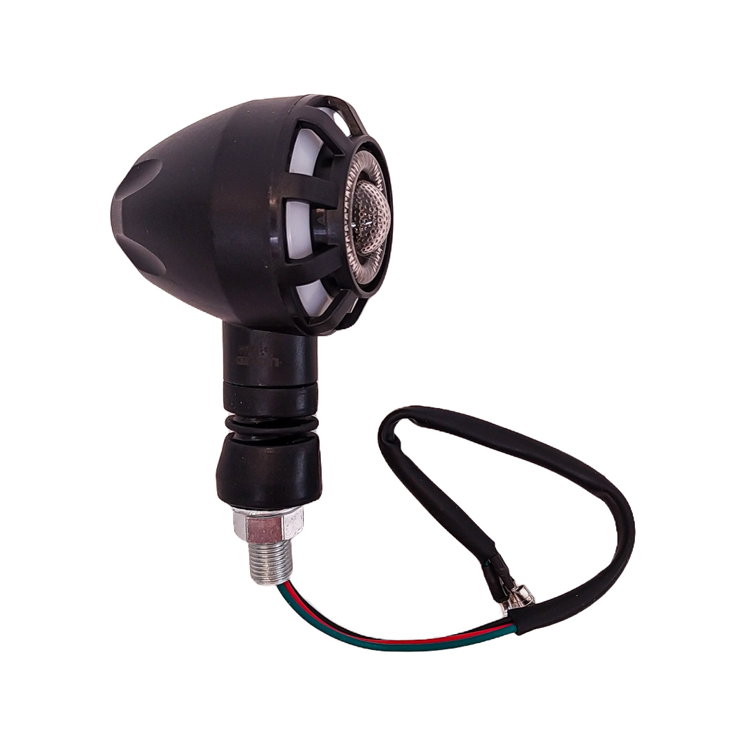 OFF ROAD FARO DE LED UNIVERSAL - LUZ DE GIRO GIRO PARA MOTO CON LUZ LED RUNNING BLANCA Y LUZ DE GIRO AMBAR 12V  - JUEGO DE 2 UNIDADES MEDIDAS 103*85 (mm) - 3