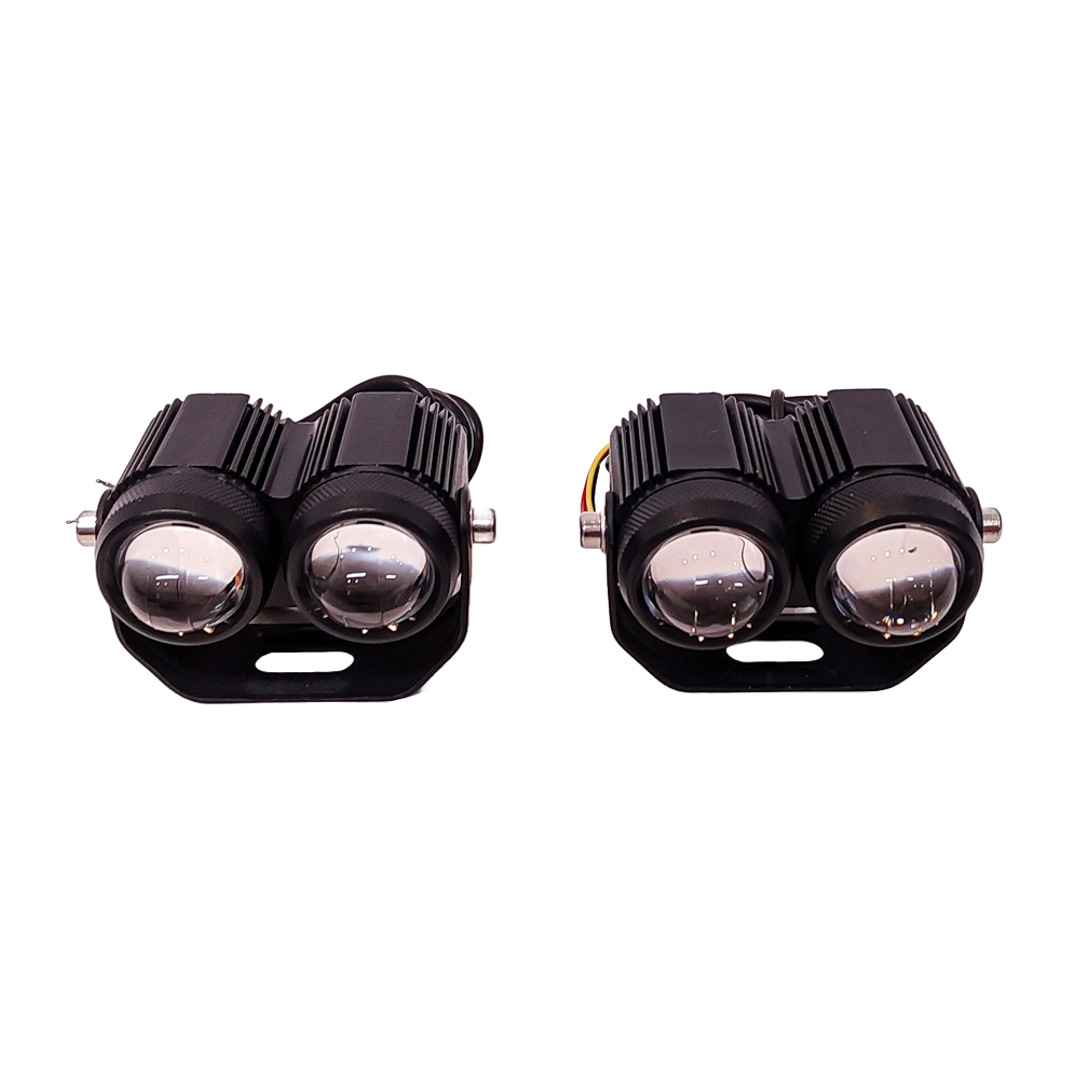 OFF ROAD FARO DE LED UNIVERSAL LUZ LED BLANCA Y AMBAR ESTABLE CON CAMBIO DE LUZ Y FUNCION FLASH 9V-36V 1 LED - 36 WATTS - JUEGO DE 2 UNIDADES MEDIDAS 85*70*62 (mm) - 2