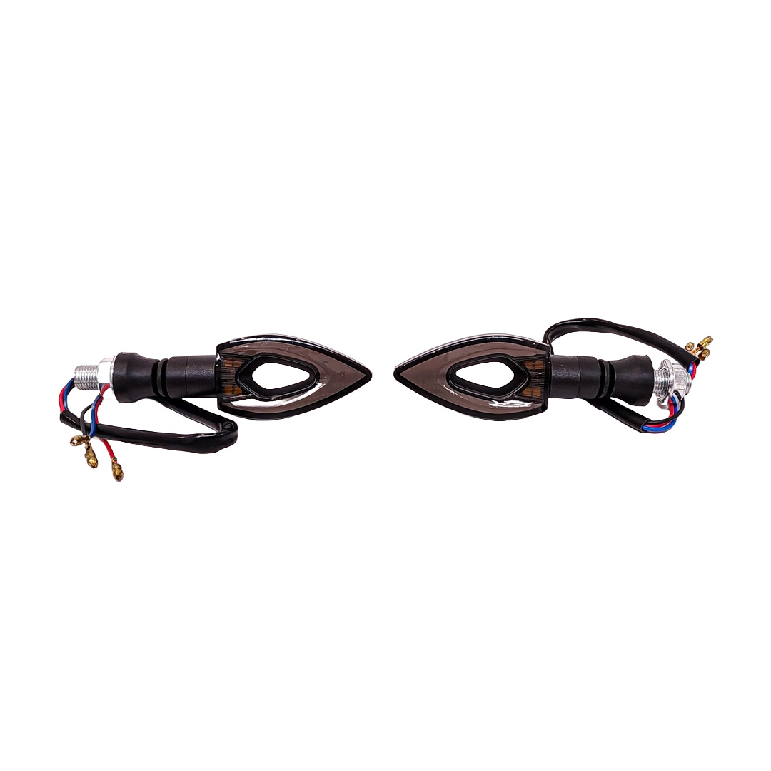 OFF ROAD FARO DE LED UNIVERSAL - LUZ DE GIRO GIRO PARA MOTO CON LUZ LED RUNNING AMBAR Y LUZ DE GIRO AMBAR 12V  - JUEGO DE 2 UNIDADES MEDIDAS 250*26*39 (mm) - 3