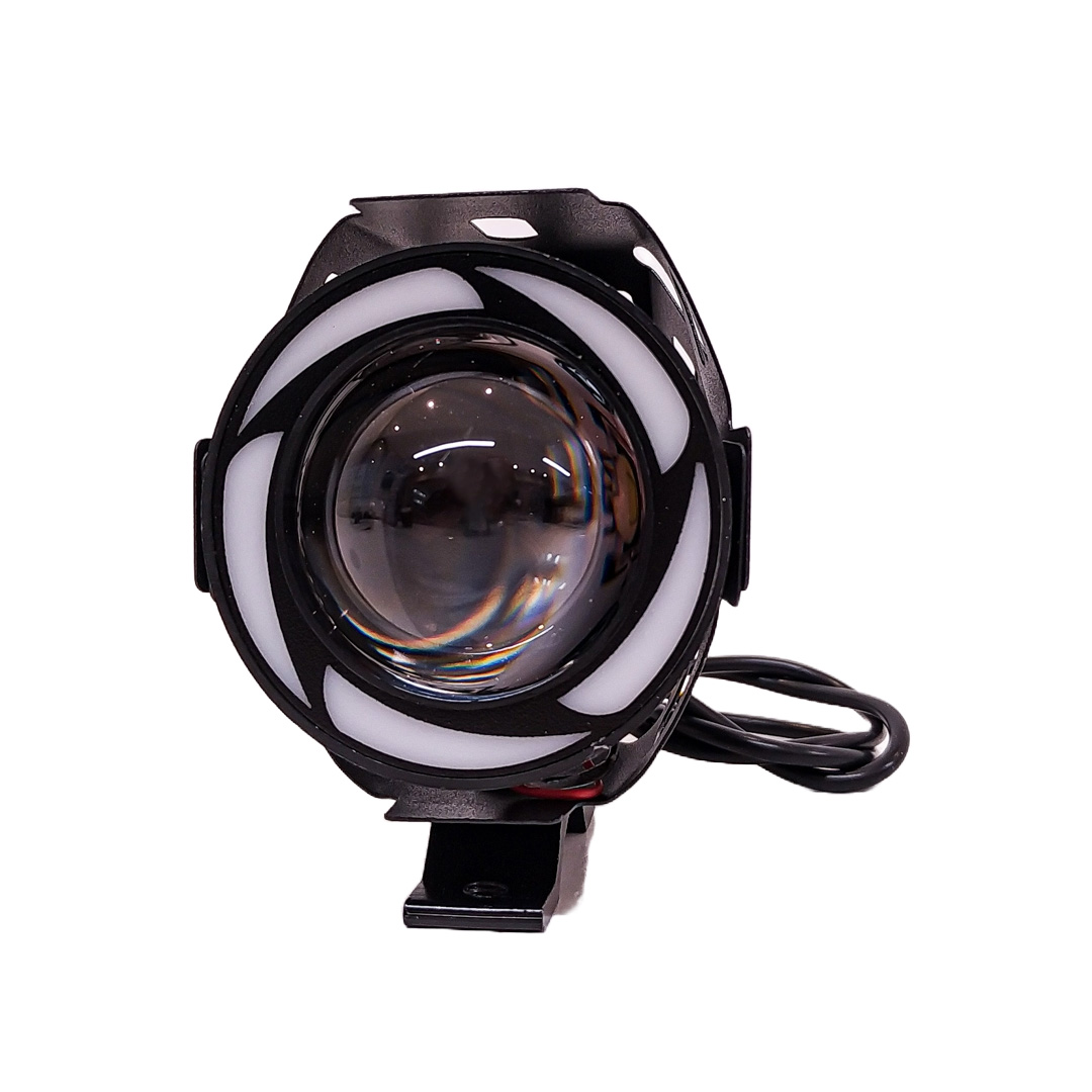 OFF ROAD FARO DE LED UNIVERSAL LUZ LED BLANCA ESTABLE CON FUNCION FLASH Y OJO DE ANGEL AZUL, ROJO, VIOLETA, VERDE Y ROSA 9V-36V 1 LED - 30 WATTS  MEDIDAS 120*61*30 (mm) - 2