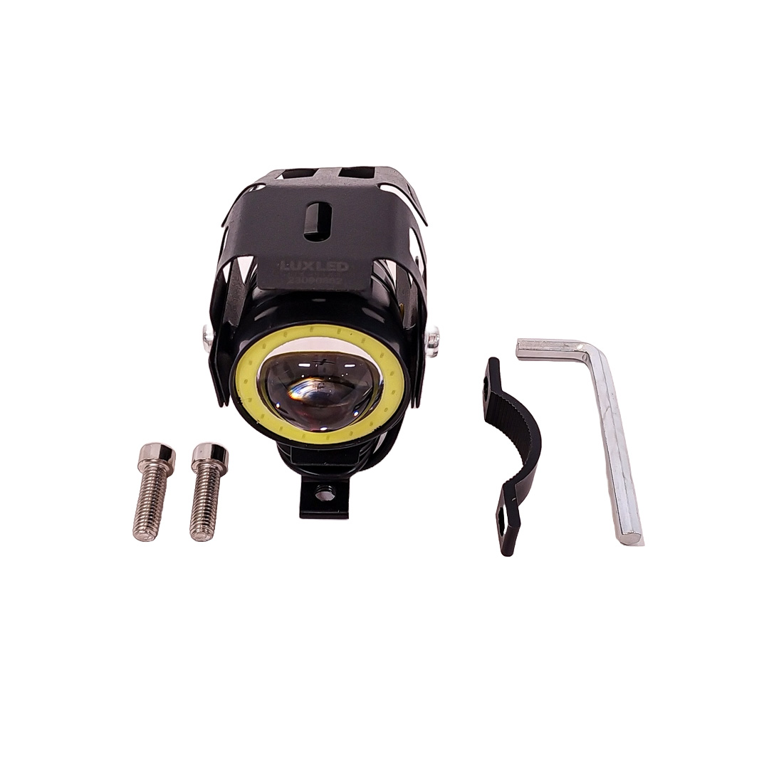 OFF ROAD FARO DE LED UNIVERSAL LUZ LED ALTA Y BAJA BLANCA CON FUNCION FLASH Y OJO DE ANGEL BLANCO 9V-36V 1 LED - 18 WATTS MEDIDAS 87*51*63 (mm)
