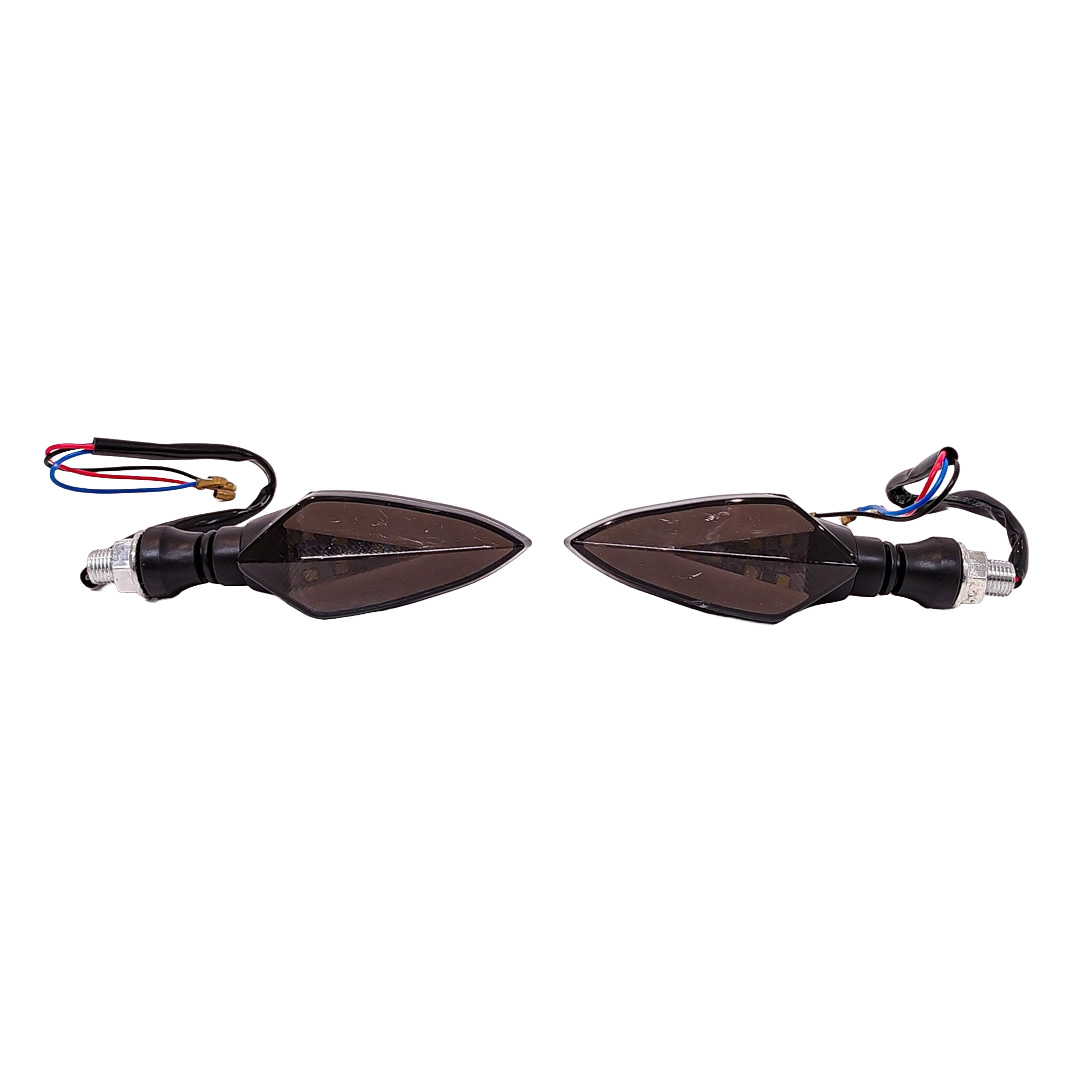 OFF ROAD FARO DE LED UNIVERSAL - LUZ DE GIRO GIRO PARA MOTO CON LUZ LED RUNNING BLANCA Y LUZ DE GIRO AMBAR 12V  - JUEGO DE 2 UNIDADES MEDIDAS 350*40*32 (mm)