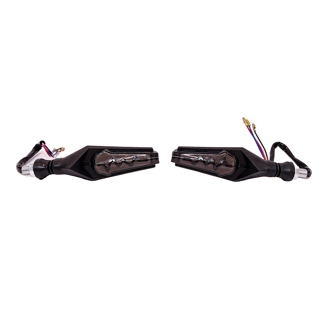 OFF ROAD FARO DE LED UNIVERSAL - LUZ DE GIRO GIRO PARA MOTO CON LUZ LED RUNNING AMBAR Y LUZ DE GIRO AMBAR 12V  - JUEGO DE 2 UNIDADES MEDIDAS 360 * 29*27(mm) - 5
