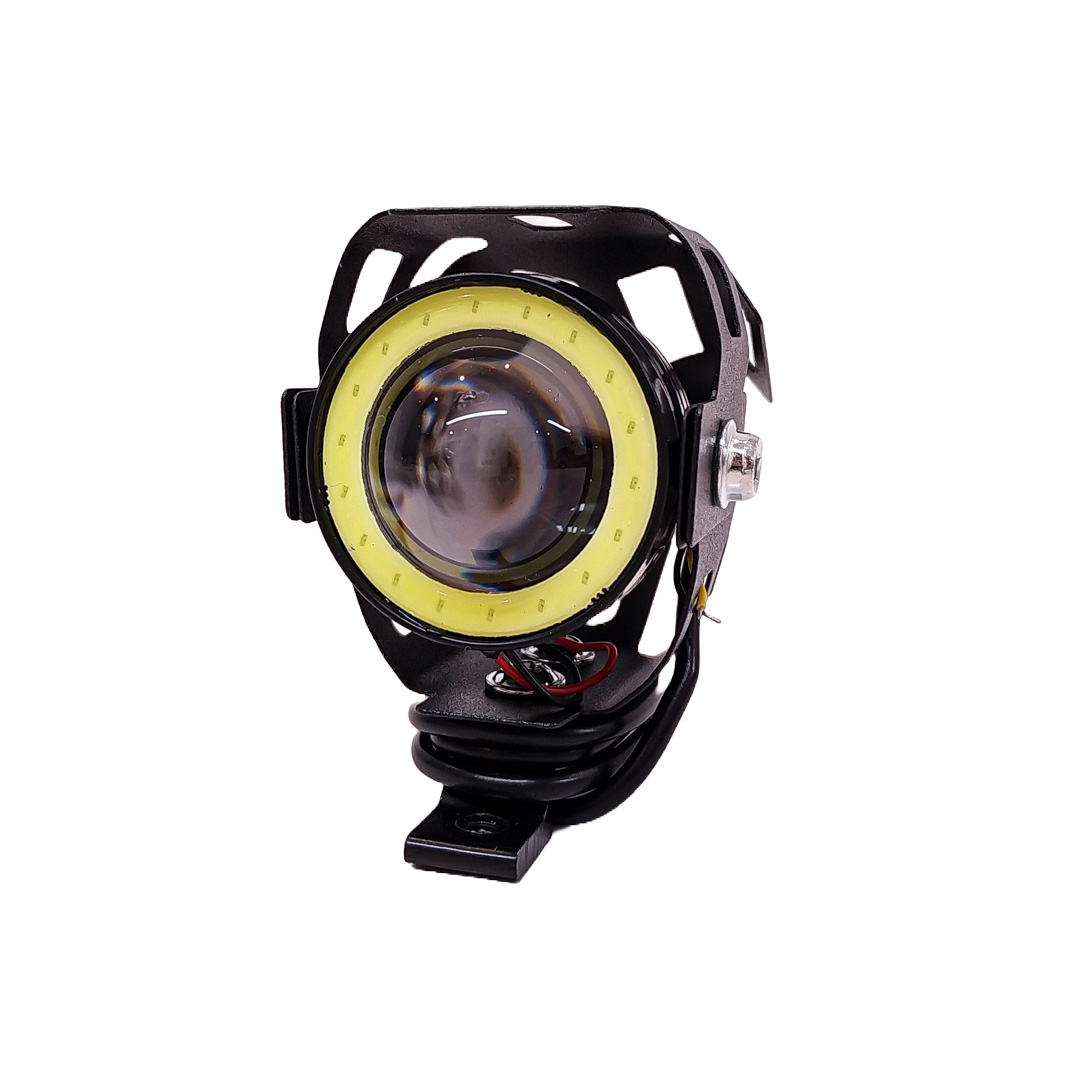 OFF ROAD FARO DE LED UNIVERSAL LUZ LED ALTA Y BAJA BLANCA CON FUNCION FLASH Y OJO DE ANGEL BLANCO 9V-36V 1 LED - 18 WATTS  MEDIDAS 87*51*63 (mm) - 2