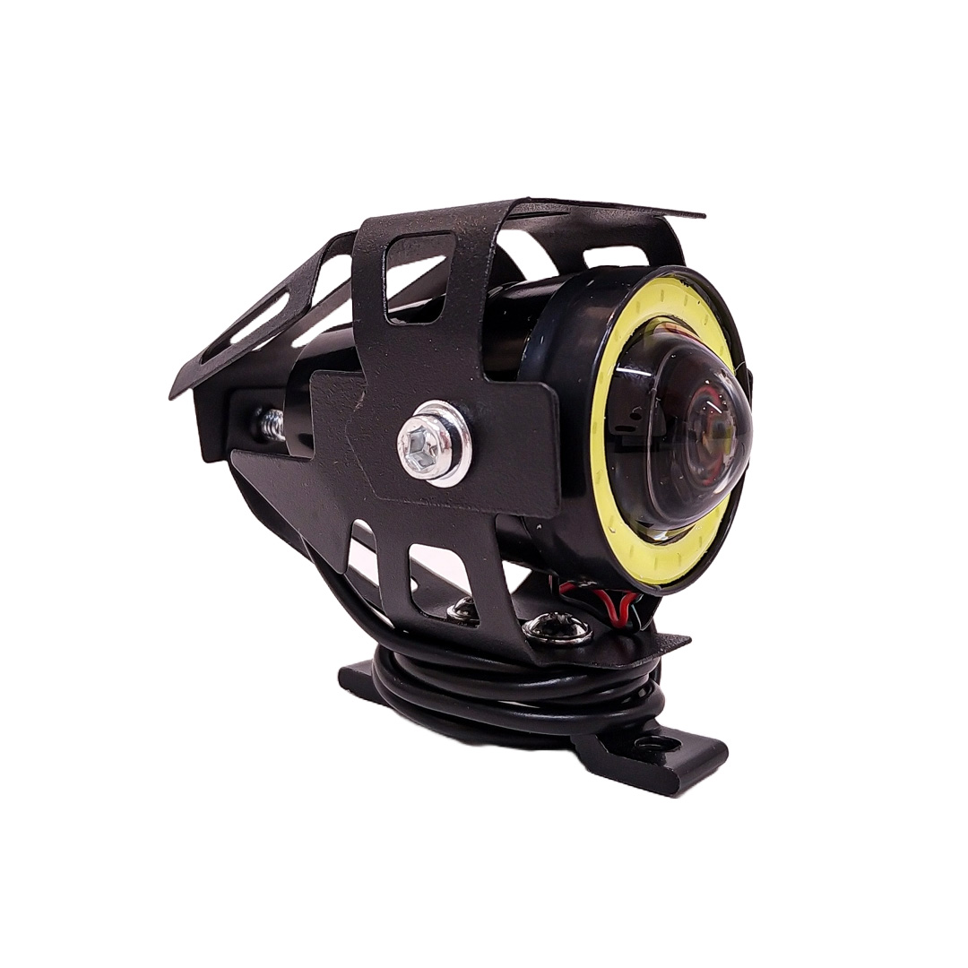 OFF ROAD FARO DE LED UNIVERSAL LUZ LED ALTA Y BAJA BLANCA CON FUNCION FLASH Y OJO DE ANGEL BLANCO 9V-36V 1 LED - 18 WATTS  MEDIDAS 87*51*63 (mm) - 3