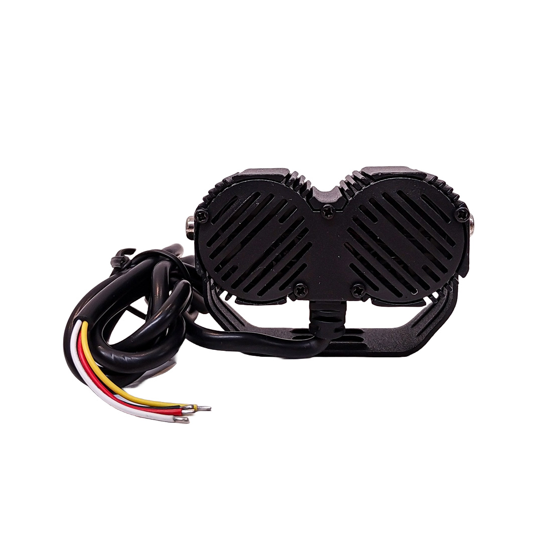 OFF ROAD FARO DE LED UNIVERSAL LUZ LED BLANCA Y AMBAR ESTABLE CON CAMBIO DE LUZ Y FUNCION FLASH 9V-36V 1 LED - 36 WATTS - JUEGO DE 2 UNIDADES MEDIDAS 85*70*62 (mm) - 3