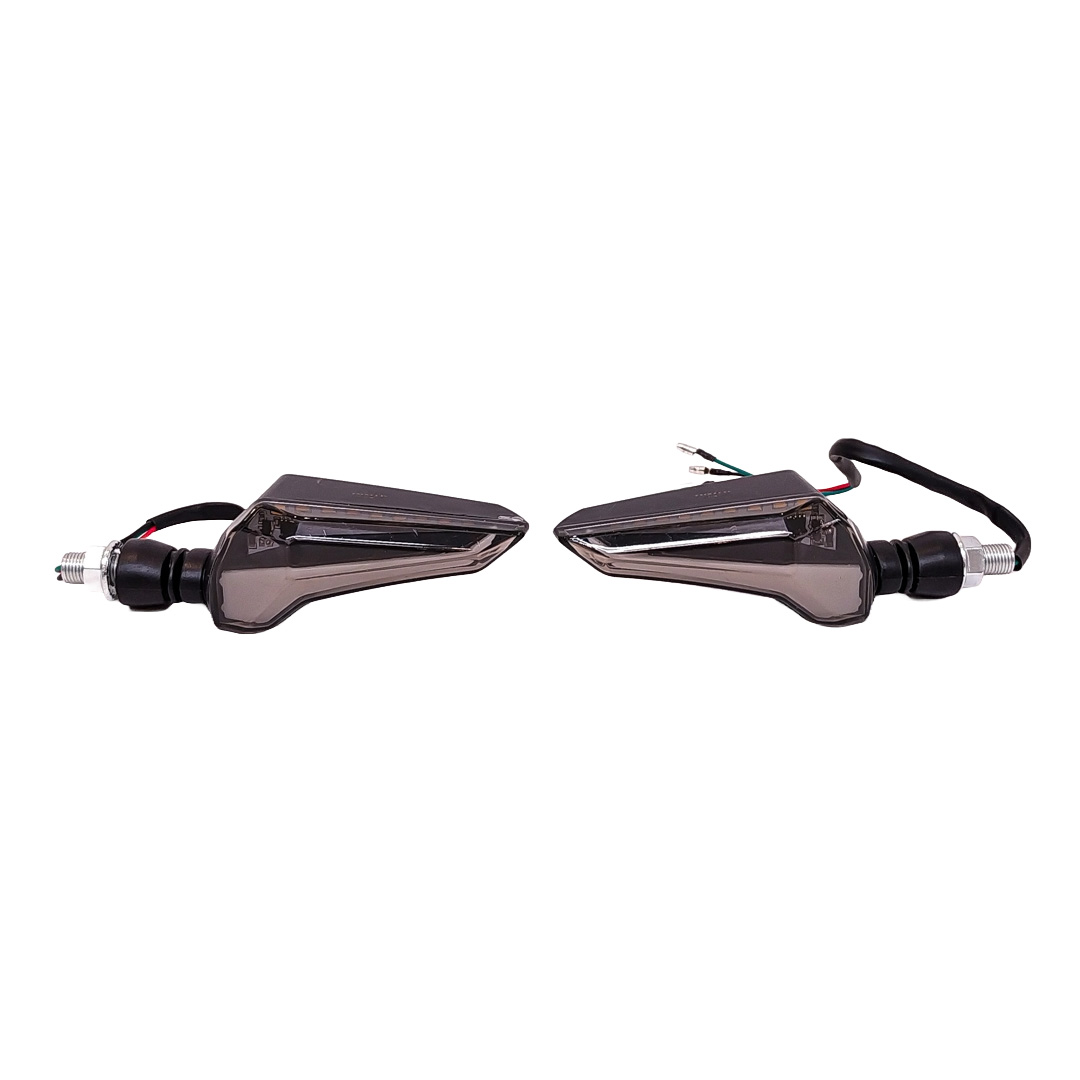 OFF ROAD FARO DE LED UNIVERSAL - LUZ DE GIRO GIRO PARA MOTO CON LUZ LED RUNNING BLANCA Y LUZ DE GIRO AMBAR 12V  - JUEGO DE 2 UNIDADES MEDIDAS 145*100 (mm) - 4