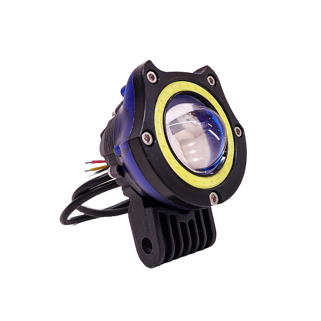OFF ROAD FARO DE LED UNIVERSAL LUZ LED BLANCA ESTABLE CON FUNCION FLASH Y OJO DE ANGEL BLANCO 9V-36V 1 LED - 40 WATTS  MEDIDAS 58*60*100 (mm) - 3