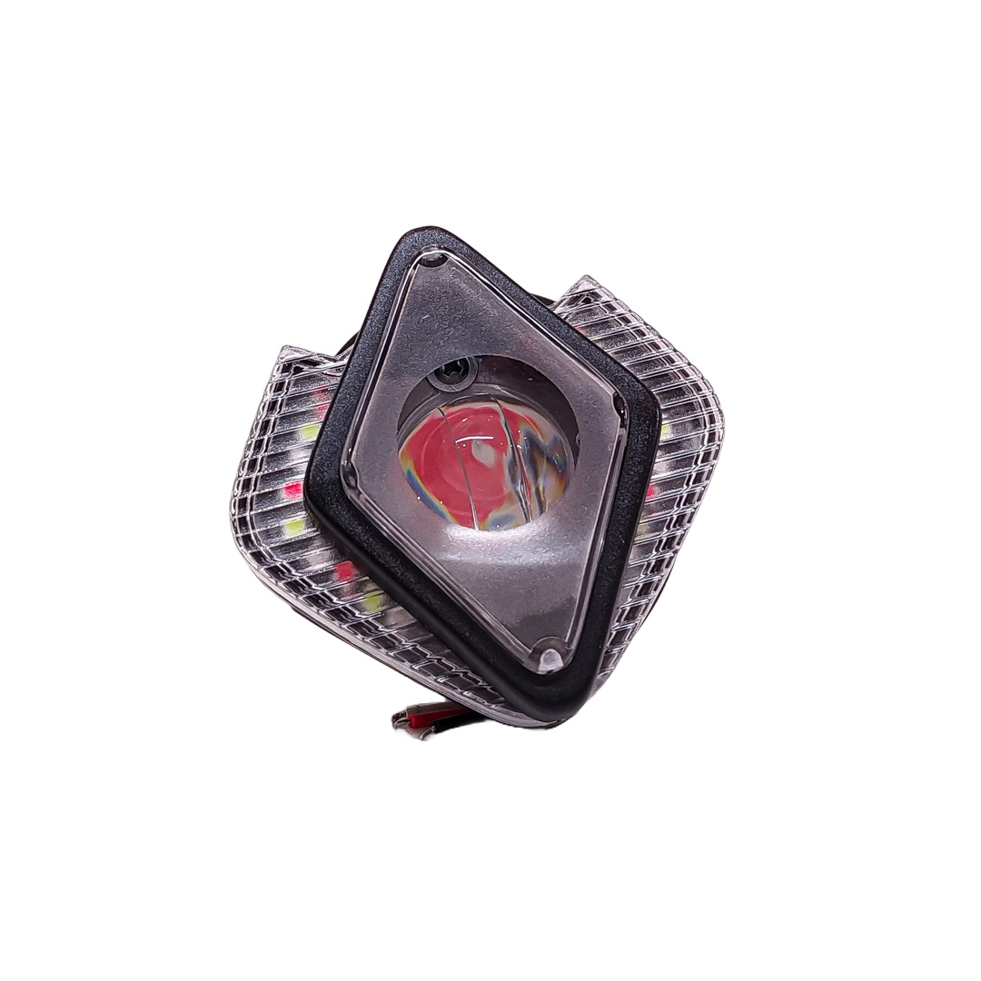 OFF ROAD FARO DE LED UNIVERSAL LUZ LED BLANCA ESTABLE CON LUZ MULTICOLOR RUNNING AL COSTADO 9V-36V 1 LED - 50 WATTS - 4