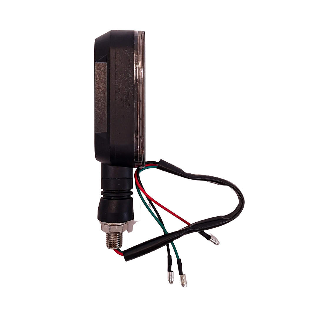 OFF ROAD FARO DE LED UNIVERSAL - LUZ DE GIRO GIRO PARA MOTO CON LUZ LED RUNNING BLANCA Y LUZ DE GIRO AMBAR 12V  - JUEGO DE 2 UNIDADES MEDIDAS 115*30*80mm - 5
