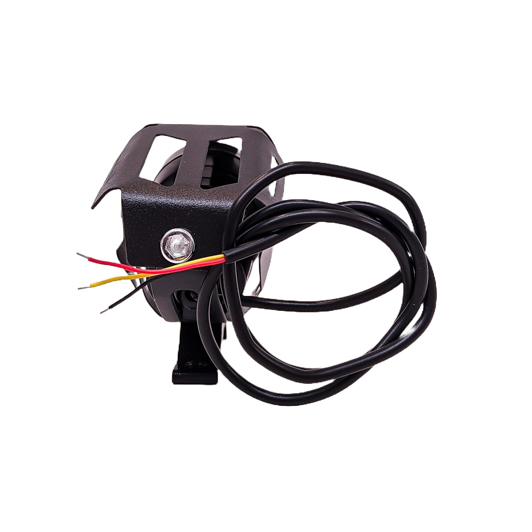 OFF ROAD FARO DE LED UNIVERSAL LUZ LED ALTA Y BAJA BLANCA CON FUNCION FLASH Y OJO DE ANGEL ROJO 9V-36V 1 LED - 18 WATTS  MEDIDAS 87*51*63 (mm) - 3
