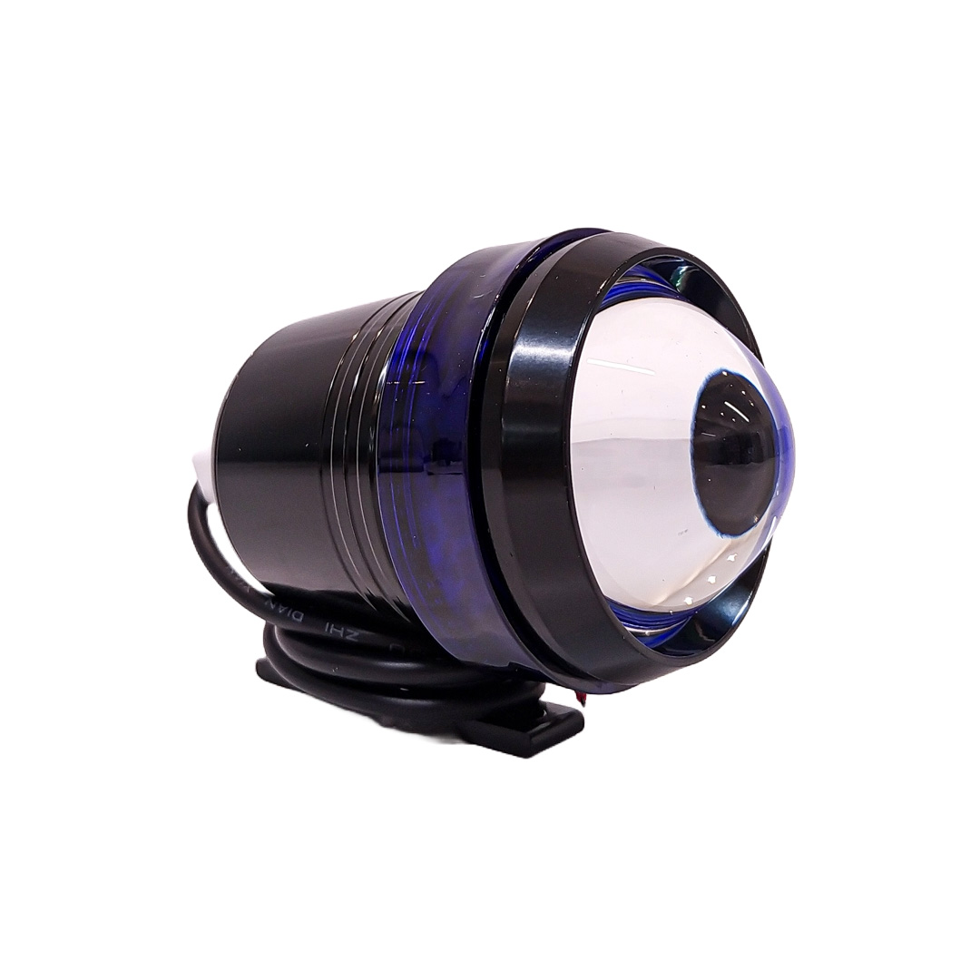 OFF ROAD FARO DE LED UNIVERSAL LUZ LED BLANCA ESTABLE CON FUNCION FLASH Y ARO AZUL 9V-36V 1 LED - 20 WATTS  MEDIDAS 110*65 (mm) - 4
