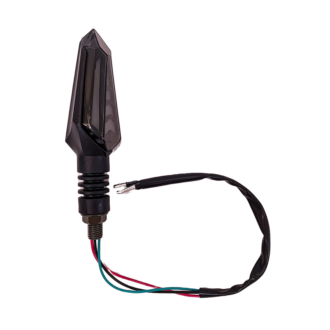 OFF ROAD FARO DE LED UNIVERSAL - LUZ DE GIRO GIRO PARA MOTO CON LUZ LED RUNNING AMBAR Y LUZ DE GIRO AMBAR 12V  - JUEGO DE 2 UNIDADES MEDIDAS 135*40*35 (mm) - 5