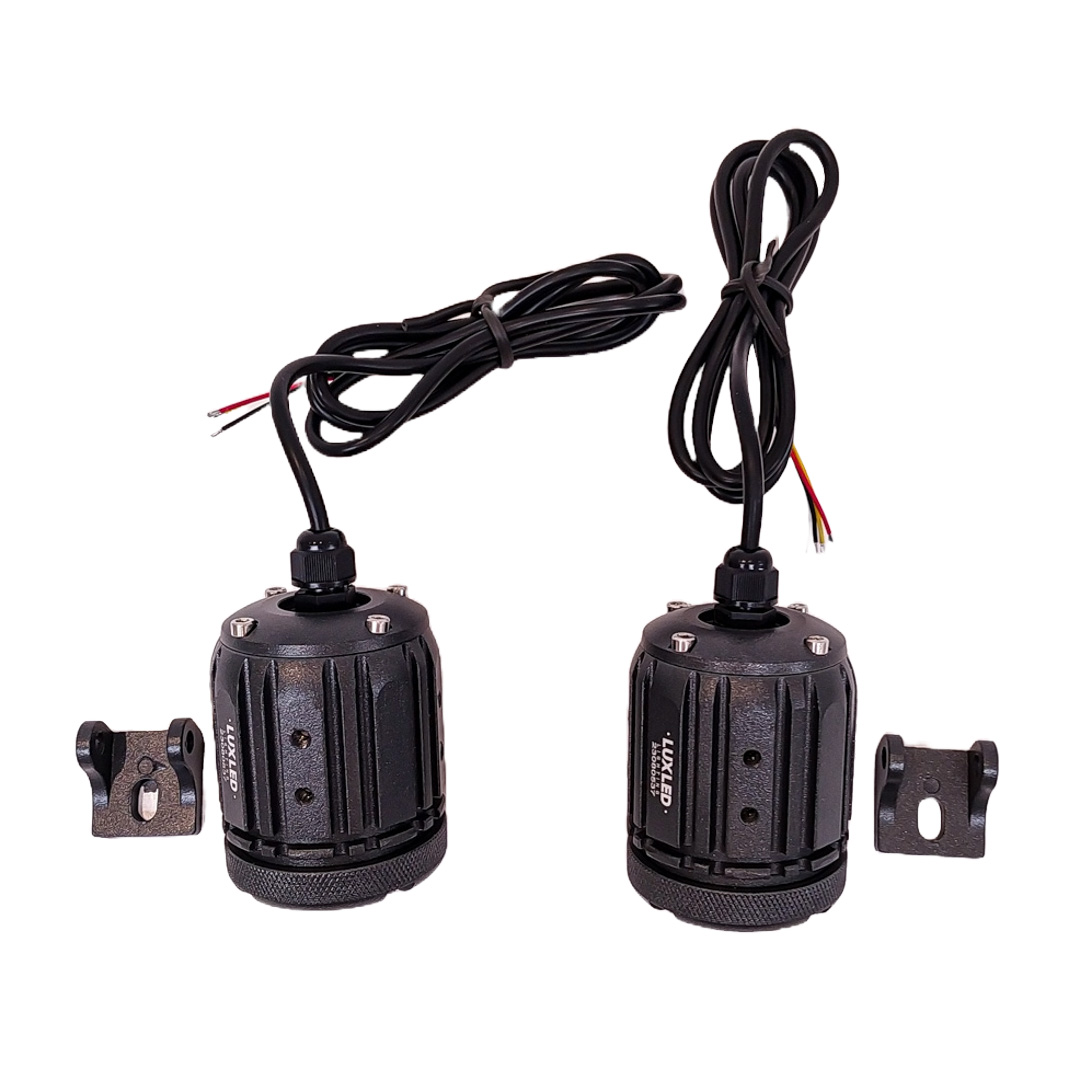 OFF ROAD FARO DE LED UNIVERSAL LUZ LED BLANCA Y AMBAR ESTABLE CON CAMBIO DE LUZ 9V-36V 1 LED - 18 WATTS - JUEGO DE 2 UNIDADES MEDIDAS 105*55(mm) - 6