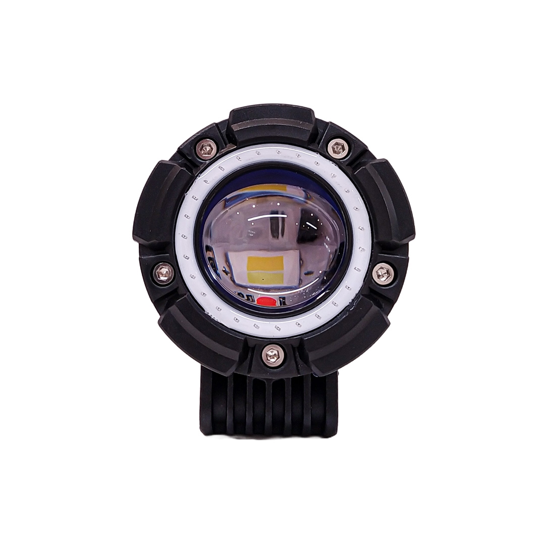 OFF ROAD FARO DE LED UNIVERSAL LUZ LED BLANCA ESTABLE CON FUNCION FLASH Y OJO DE ANGEL AZUL 9V-36V 1 LED - 40 WATTS  MEDIDAS 60*75(mm) - 3