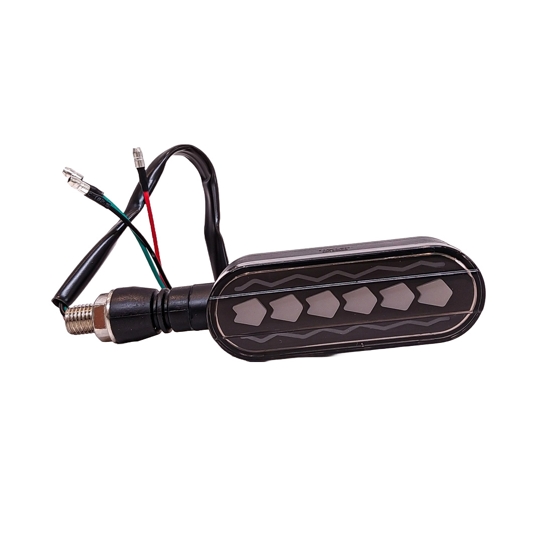 OFF ROAD FARO DE LED UNIVERSAL - LUZ DE GIRO GIRO PARA MOTO CON LUZ LED RUNNING BLANCA Y LUZ DE GIRO AMBAR 12V  - JUEGO DE 2 UNIDADES MEDIDAS 115*30*80mm - 7