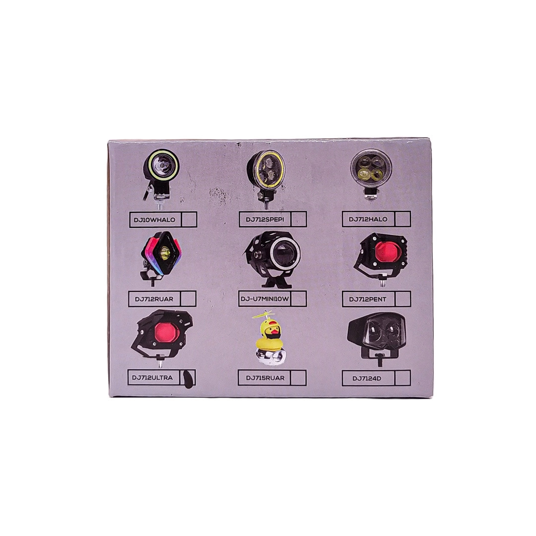 OFF ROAD FARO DE LED UNIVERSAL LUZ LED BLANCA Y AMBAR ESTABLE CON OJO DE ANGEL DAYTIME RUNNING ROJO Y ARO BLANCO 9V-36V 1 LED - 40 WATTS  MEDIDAS 59*77*88 (mm) - 6