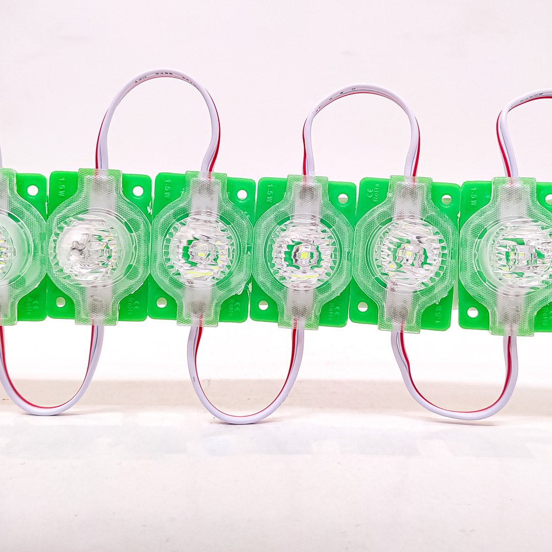 MODULO LED SMD 1 LED SMD CON LUPA AUTOADHESIVO 12V COLOR VERDE 4,5CM X 3CM CANTIDAD POR CAJA MASTER 2000