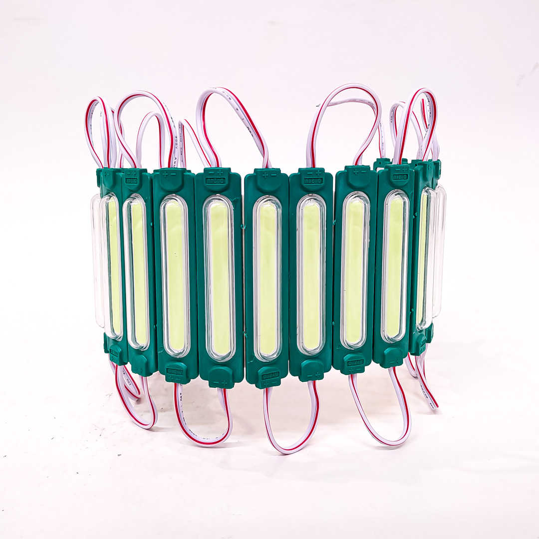 MODULO LED COB PLACA LED COB AUTOADHESIVO 24V COLOR VERDE 8,5CM X 2CM CANTIDAD POR CAJA MASTER 2000