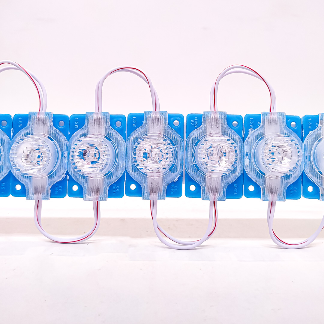 MODULO LED SMD 1 LED SMD CON LUPA AUTOADHESIVO 12V COLOR AZUL 4,5CM X 3CM CANTIDAD POR CAJA MASTER 1000