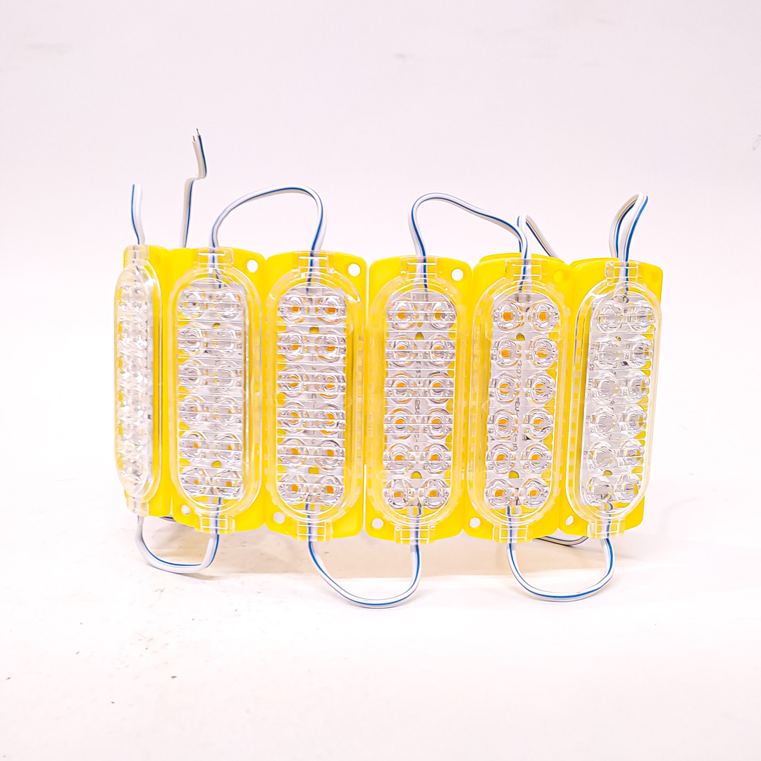MODULO LED SMD 12 LED SMD AUTOADHESIVO 24V COLOR AMBAR 10CM X 3CM