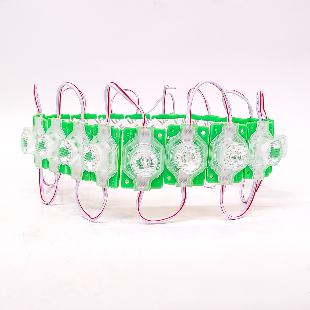 MODULO LED SMD 1 LED SMD CON LUPA AUTOADHESIVO 24V COLOR VERDE 4,5CM X 3CM CANTIDAD POR CAJA MASTER 2000