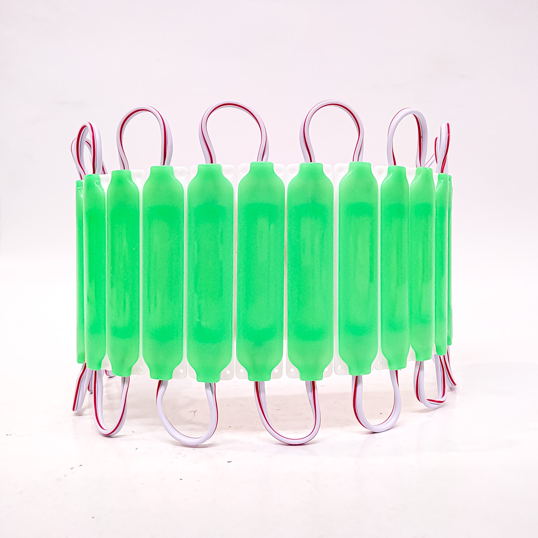 MODULO LED COB PLACA LED COB FUME AUTOADHESIVO 24V COLOR VERDE 7CM X 1,5CM
