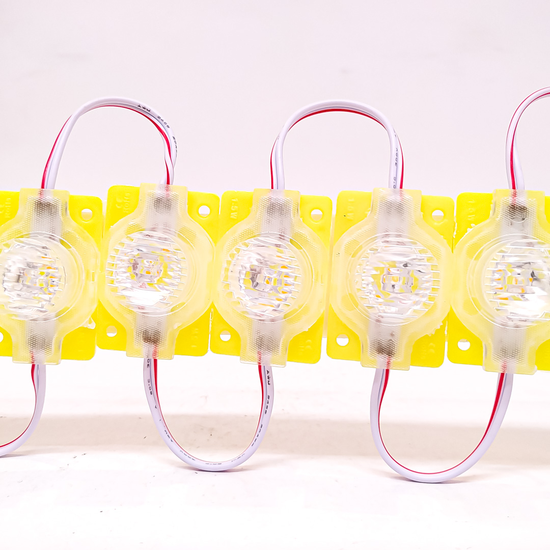 MODULO LED SMD 1 LED SMD CON LUPA AUTOADHESIVO 24V COLOR AMBAR 4,5CM X 3CM
