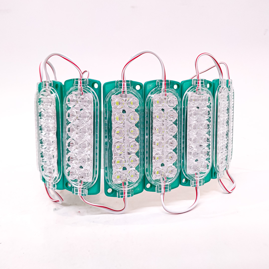 MODULO LED SMD 12 LED SMD AUTOADHESIVO 12V COLOR VERDE 10CM X 3CM CANTIDAD POR CAJA MASTER 1000 - 2