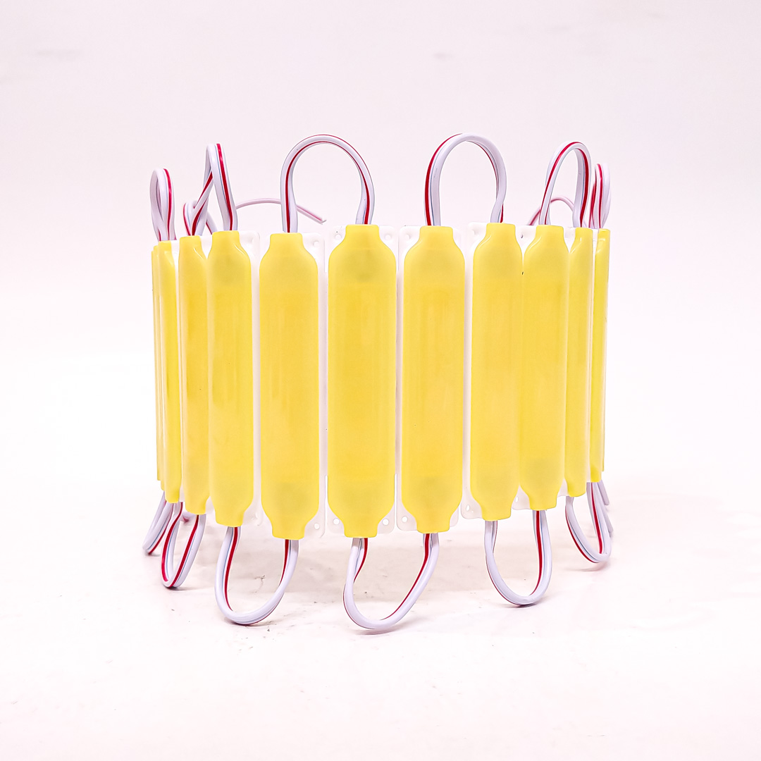 MODULO LED COB PLACA LED COB FUME AUTOADHESIVO 24V COLOR AMBAR 7CM X 1,5CM