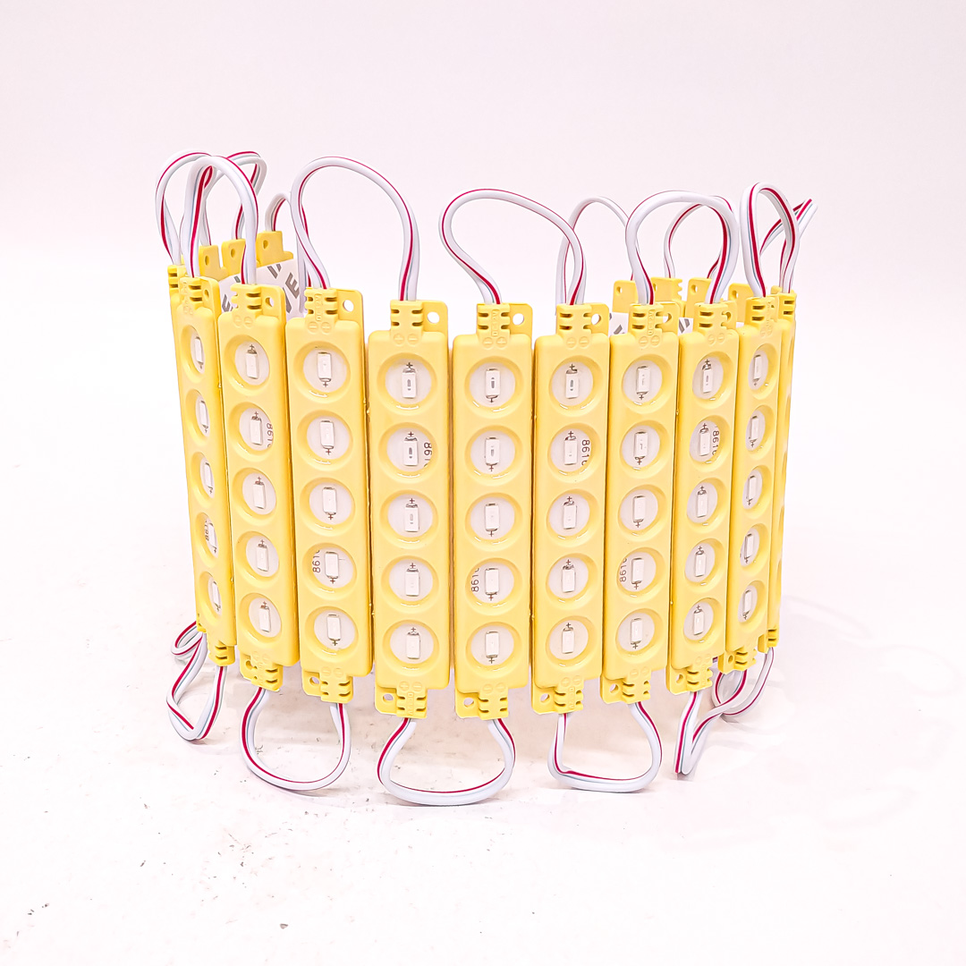 MODULO LED COB 5 LED COB CIRCULAR AUTOADHESIVO 12V COLOR AMBAR 7CM X 1,5CM - 2