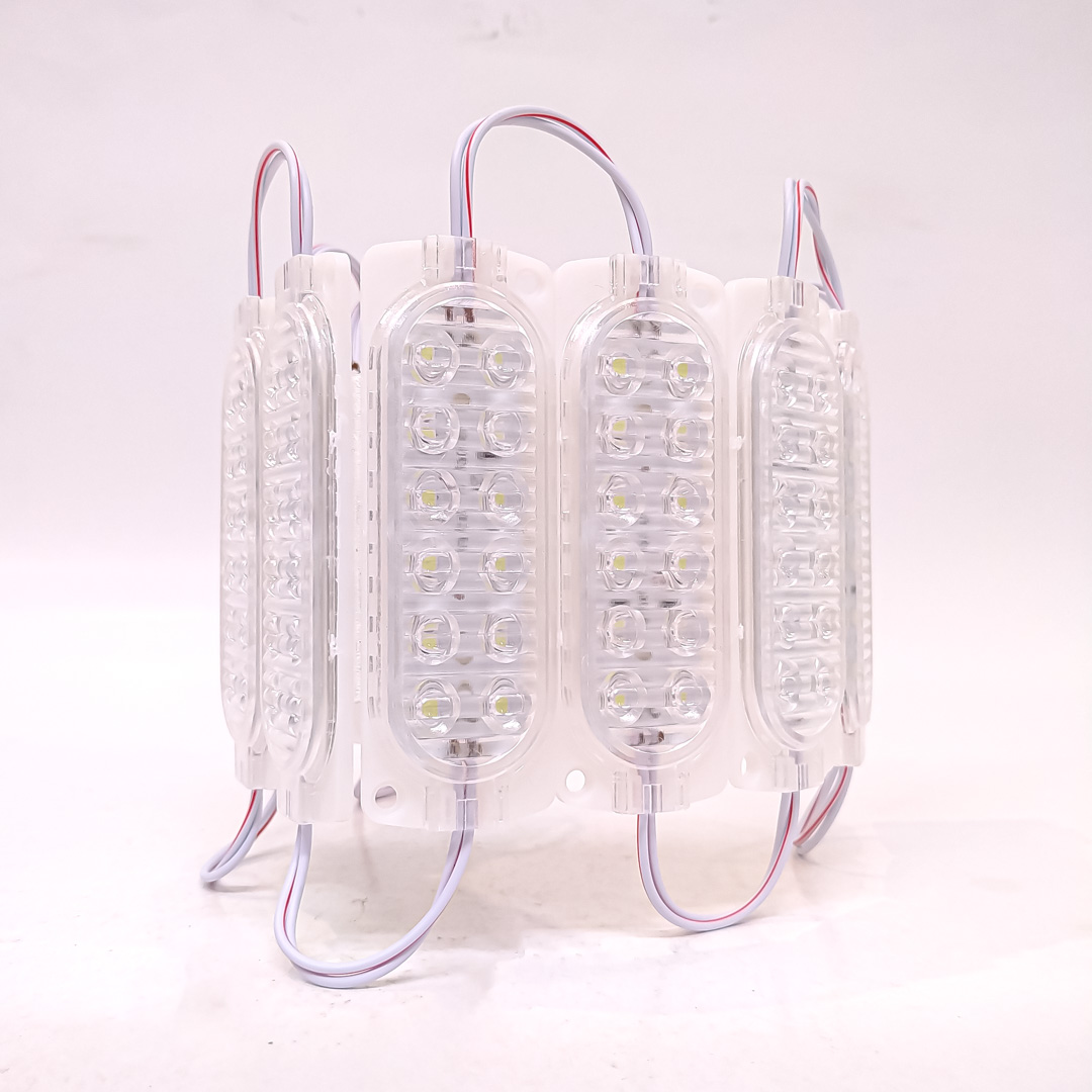 MODULO LED SMD 12 LED SMD AUTOADHESIVO 12V COLOR BLANCO 10CM X 3CM CANTIDAD POR CAJA MASTER 3000 - 2