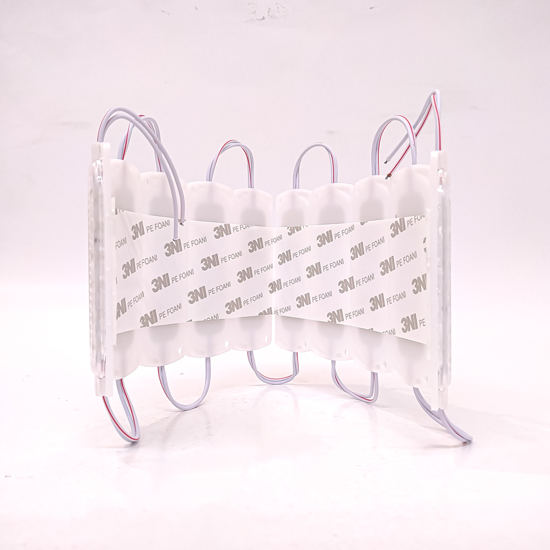 MODULO LED SMD 12 LED SMD AUTOADHESIVO 12V COLOR BLANCO 10CM X 3CM CANTIDAD POR CAJA MASTER 3000 - 3