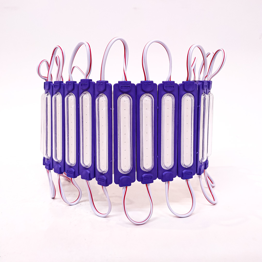MODULO LED COB PLACA LED COB AUTOADHESIVO 12V COLOR VIOLETA 8,5CM X 2CM CANTIDAD POR CAJA MASTER 2000 - 2
