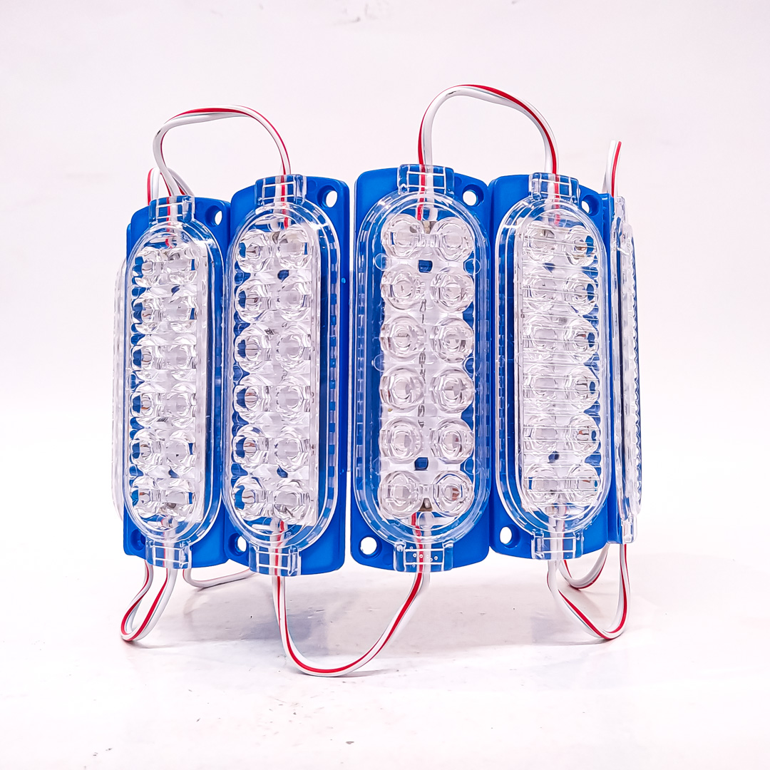 MODULO LED SMD 12 LED SMD AUTOADHESIVO 12V COLOR AZUL 10CM X 3CM CANTIDAD POR CAJA MASTER 1000 - 3