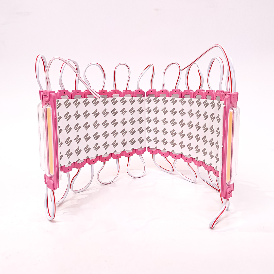 MODULO LED COB PLACA LED COB AUTOADHESIVO 12V COLOR ROSA 8,5CM X 2CM CANTIDAD POR CAJA MASTER 2000 - 2