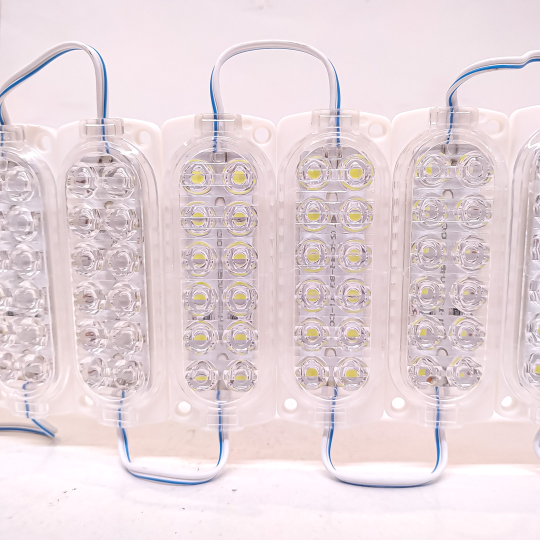 MODULO LED SMD 12 LED SMD AUTOADHESIVO 24V COLOR BLANCO 10CM X 3CM CANTIDAD POR CAJA MASTER 3000 - 2