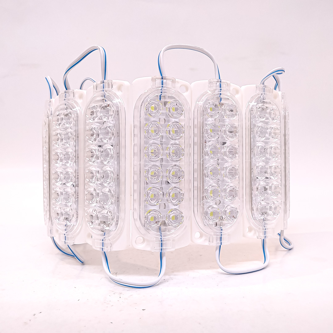 MODULO LED SMD 12 LED SMD AUTOADHESIVO 24V COLOR BLANCO 10CM X 3CM CANTIDAD POR CAJA MASTER 3000 - 3